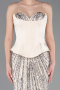 Abendkleid Lang Schuppig Beige ABU5978