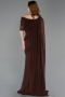 Braun Standesamtkleid Chiffon Lang ABU5418