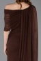 Braun Standesamtkleid Chiffon Lang ABU5418