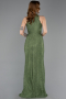 Abendkleid Lang Spitze Khaki ABU5987
