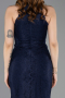 Abendkleid Lang Spitze Marineblau ABU5987