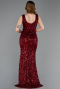 Weinrot Abendkleid Lang ABU5281