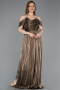 Kupfer Partykleid Chiffon Lang ABU5283