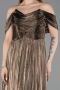 Kupfer Partykleid Chiffon Lang ABU5283