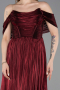 Weinrot Partykleid Chiffon Lang ABU5283