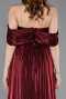 Weinrot Partykleid Chiffon Lang ABU5283