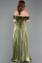 Pistaziengrün Partykleid Chiffon Lang ABU5283