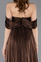 Braun Partykleid Chiffon Lang ABU5283