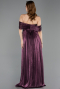 Pflaume Partykleid Chiffon Lang ABU5283