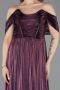 Pflaume Partykleid Chiffon Lang ABU5283