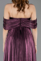 Pflaume Partykleid Chiffon Lang ABU5283