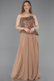 Kupfer Abendkleid Chiffon Lang ABU5486