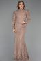 Kupfer Abendkleid Spitze Lang ABU5734