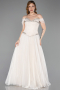 Abendkleid Lang Spitze Beige ABU5996