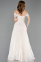 Abendkleid Lang Spitze Beige ABU5996