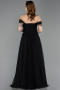Abendkleid Lang Spitze Schwarz ABU5996