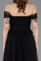 Abendkleid Lang Spitze Schwarz ABU5996
