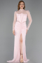 Puder Standesamtkleid Spitze Lang ABU5736