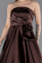 Standesamtkleid Lang Satin Braun ABU5998