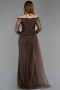 Abendkleid Lang Spitze Braun ABU5999