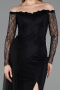 Abendkleid Lang Spitze Schwarz ABU5999