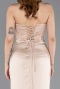 Abendkleid Lang Satin Beige ABU6000
