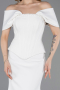 Abendkleid Lang Weiß ABU6002