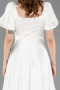 Abendkleid Lang Satin Weiß ABU6005