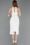 Partykleid Midi Weiß ABK2593
