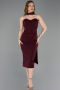 Partykleid Midi Kirschrot ABK2593