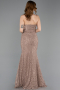 Kupfer Abendkleid Spitze Lang ABU5734