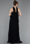 Abendkleid Lang Chiffon Schwarz ABU6011