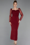 Weinrot Partykleid Midi ABK2387