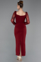 Weinrot Partykleid Midi ABK2387