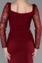 Weinrot Partykleid Midi ABK2387
