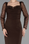 Braun Partykleid Midi ABK2387