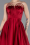 Weinrot Abschlusskleid Satin Lang ABU5105