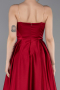 Weinrot Abschlusskleid Satin Lang ABU5105