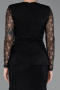 Abendkleid Lang Spitze Schwarz ABU6014