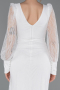 Standesamtkleid Lang Spitze Weiß ABU6016