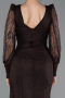Standesamtkleid Lang Spitze Braun ABU6016