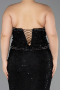 Abendkleid in Übergröße Lang Spitze Schwarz ABU5994