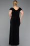 Abendkleid in Übergröße Lang Schwarz ABU5900