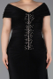 Abendkleid in Übergröße Lang Schwarz ABU5900