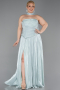 Kleider in Großen Größen Lang Chiffon Minzgrün ABU5958