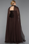 Abendkleid in Übergröße Lang Chiffon Braun ABU5940