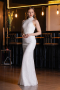 Abendkleid Lang Spitze Weiß ABU5987