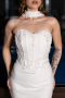 Partykleid Midi Weiß ABK2593