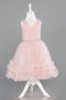 Abendkleid für Kinder Kurz Altrosa ABK2568