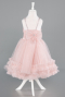 Abendkleid für Kinder Kurz Altrosa ABK2568